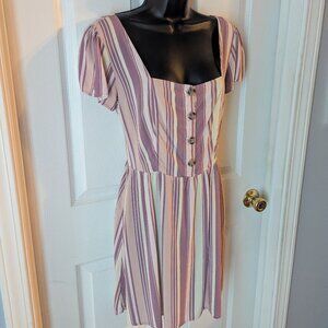 Xhilaration pink striped mini dress - x small